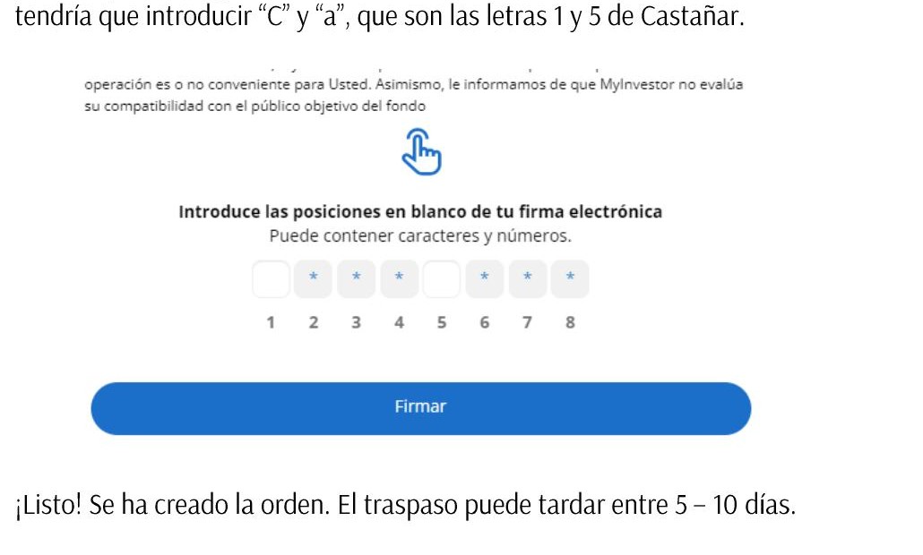MyInvestor: firma electrónica
